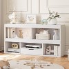 5-Cube Wooden Kids Bookshelf w/ Drawer, Natural Horizontal Toy Storage Organizer for Playroom, Nursery&Classroom - 2 of 4