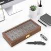 YIYIBYUS Knife Display Case Knife Case Box Storage for 8 Pocket Knives with Glass Window - 2 of 4