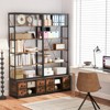 Tangkula 2PCS 8-tier Bookshelf 79" Freestanding Bookcase w/ 4 Fabric Drawers & Storage - 2 of 4