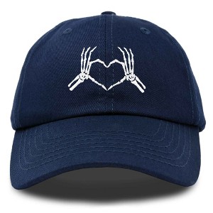 Dalix Heart of Bones Embroidered Cotton Dad Hat Adjustable Baseball Cap Womens - 1 of 4