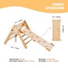 Pikler Triangle Set, 4 in 1 Toddler Climbing Toys Indoor Playground, Large Size Wooden Climbing Gym for Toddlers 1-3 Years - 3 of 4