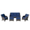 UPTIOT 5-Pieces Outdoor Patio Conversation Sectional Seating Set - 4 of 4