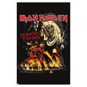 Trends International Iron Maiden - The Number Of The Beast Framed Wall Poster Prints - 1 of 4