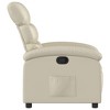 vidaXL Recliner Chair Cream Faux leather, metal, plywood Standard - 4 of 4