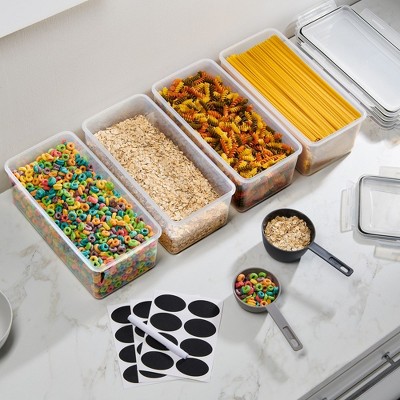 Clear BPA-Free Plastic Airtight Food Storage Jar Set