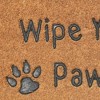 HomeRoots 18" X 30" Beige and Gray Coir Wipe Your Paws Outdoor Door Mat - 4 of 4