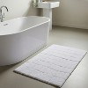 Knightsbridge Stylish And Comfortable All Season Traditional New Tile Design Cotton Bath Rug 21" X 34" White - 2 of 4