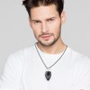 Marvel Black Panther Mens Black Enamel and Stainless Steel Pendant Necklace, 24" Box Chain - 2 of 4