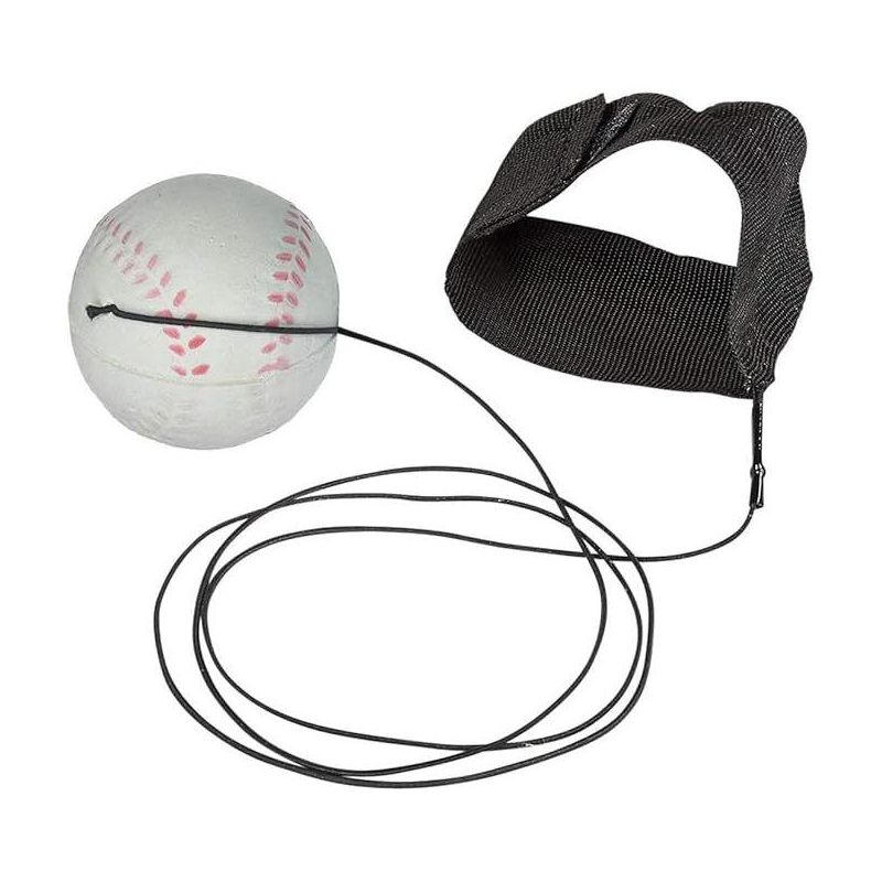 Kicko Returning Baseball on Elastic Cord for Playing Alone- 3 Pack, White, 3 of 4