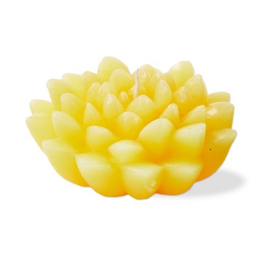 tag Blossom Flower Shaped Novelty Paraffin Wax Candle Yellow, Burn Time 2.5 hours
