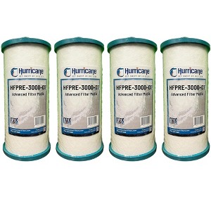 Hurricane PRE30000 Pre Fill Pool Filter Cartridge Replacement with Advanced Bond Filter and Optimal Waterflow for In Ground Pools, 4 Pack - 1 of 4
