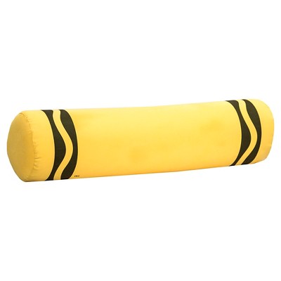 Crayola Laser Crayon Bolster Throw Pillow - Yellow (6"x24")