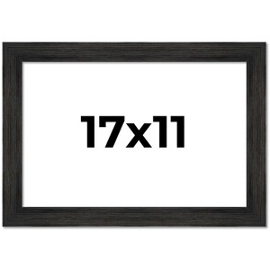 PosterPalooza | 17x11 Wide Barnwood Picture Frame, UV Acrylic, 6 Finishes - Grey, Brown, White, and Black - 1 of 4