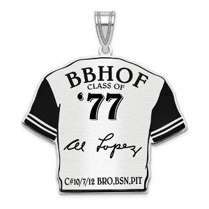 Black Bow Jewelry Sterling Silver Al Lopez Signature Enamel Jersey Pendant - 1 of 4