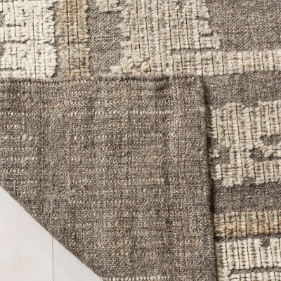 Ivory Wool Hand-Knotted Textured Area Rug - 9' x 12'