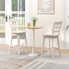 Tangkula 4PCS 24.5 Inch Counter Height Bar Chairs Swivel Bar Stools w/ Hollow Backrest - 3 of 4