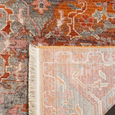 Hand-knotted Red and Aqua Synthetic Rectangular Area Rug 4' x 6'
