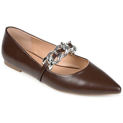 Journee Collection Womens Metinaa Ballet Pointed Toe Slip On Flats