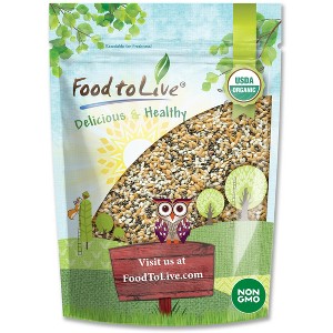 Organic Omega-3 Seeds Mix with Flax, Chia and Sesame, X Pounds - A Blend of Non-GMO Whole Seeds, Raw, Kosher, Vegan, Bulk. - 1 of 4