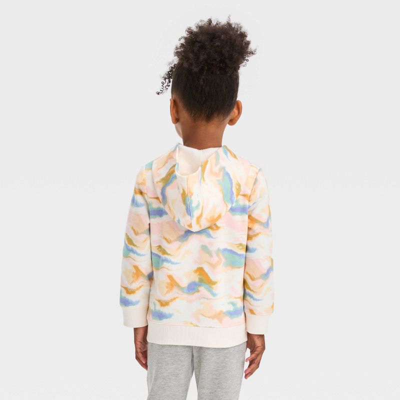Toddler Girls' Fleece Zip-Up Sweatshirt - Cat & Jack™, 3 of 5