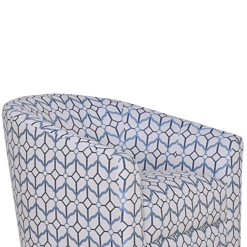 Liria Wooden Upholstered Barrel Chair for Livingroom with Metal Swivel Base | ARTFUL LIVING DESIGN, 5 of 8