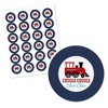 Big Dot of Happiness Railroad Party Crossing - Steam Train Birthday Party or Baby Shower Circle Sticker Labels - 24 Count - 2 of 4