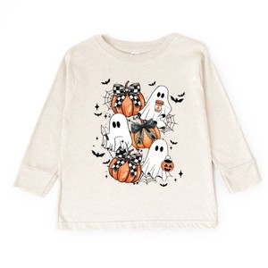 The Juniper Shop Coquette Ghost Collage Toddler Long Sleeve Tee - 1 of 4