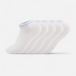 Anna-Kaci Women's 5-Pack Ankle Grip Socks with Non-Slip Soles for Everyday Indoor Comfort - 1 of 2