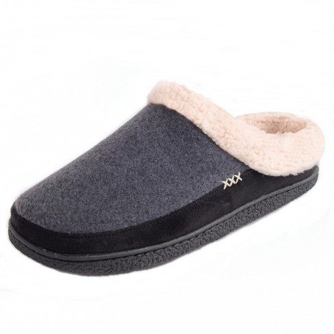 Rockdove Men's Sherpa Lined Memory Foam Clog Slipper