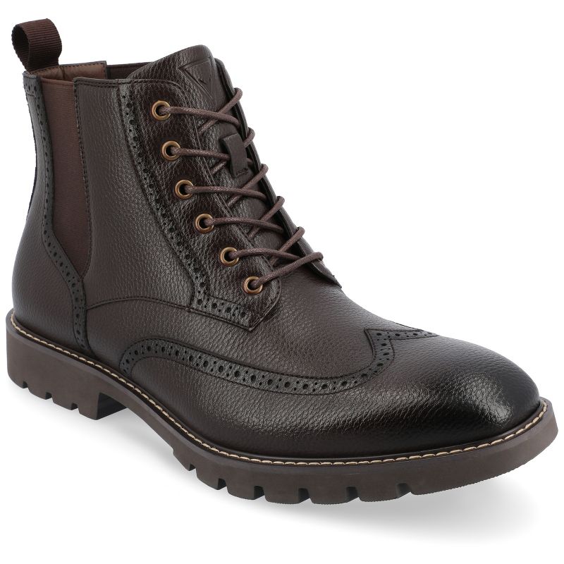 Vance Co. Bowman Tru Comfort Foam Wingtip Lace-up Ankle Boot, 1 of 11