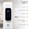 24.75" Electric Space Heater, Freestanding Heater with 3 Modes, Timer & Remote, 1500W, White - 2 of 4