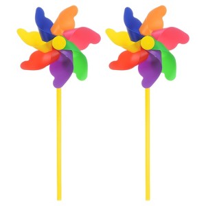 Unique Bargains PVC Material Colorful Outdoor Decor Wind Plastic Windmill - 1 of 4
