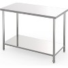 Acekool 60"x24" 2-Tier Stainless Steel Prep Table, Heavy Duty Kitchen Work Table with Adjustable Shelf, NSF Certified for Home Restaurant - 2 of 4