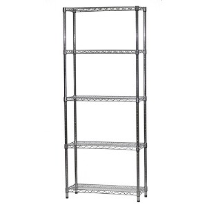 Shelving.com Chrome Wire Shelving with 5 Tier Shelves - - 1 of 4