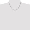 Black Bow Jewelry 4mm, 14k White Gold, Handmade Solid Rope Chain Necklace - 2 of 4