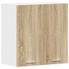CLIHOME Hanging Storage Cabinet, Engineered Wood Kitchen Furniture, Ample Storage with Doors - 3 of 4