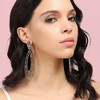 SOHI Women's Antique Silver Intricate Oval Rose Drop Earrings - 3 of 4