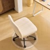 Karl Home |Dark Grey Teddy Velvet Adjustable Height Swivel Office Chair - 2 of 4