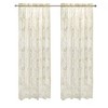 Habitat Limoges Sheer Rod Pocket Timeless and Naturalistic Floral Designs Selvedge Sides Curtain Panel Ivory - image 2 of 4