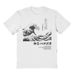 APOH Men's Hokusai Mono Short Sleeve Graphic Cotton T-shirt - 1 of 1