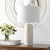 Silla Table Lamp - 25.5 Inch Height - TBL4371 - White/Grey - Safavieh - 2 of 3