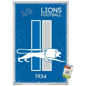 Trends International NFL Detroit Lions - Retro Logo 14 Unframed Wall Poster Prints - 1 of 4