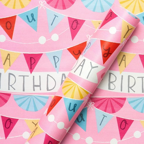 Recycled Wrapping Paper Bunting - Party Craft