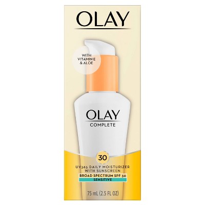 Olay Complete Daily Moisturizer with Sunscreen SPF 15, Sensitive  Fragrance-Free