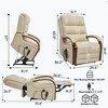 ChicFurnit Living Room Chair Arm Accent Chair Chenille / Leatheraire Power Lift Recliner with Massage Heat Dual Motor Elder Chair for Living Room - 3 of 4