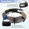 Outdoor Patio Rattan Spa Surround Frame Sofa Set with Storage Spaces, Bench and Cushions - 4 of 4