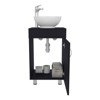 SEVOBAL Bathroom Vanities 18 Inch Free Standing Vanities with Vessel Sink and One Door for Bathroom Storage, Black, 28.35"*22.44"*11.42" - 2 of 4
