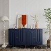 VYNXARIA Gray Lacquered Wooden Cabinet Sideboard Buffet Server Cabinet Storage Cabinet,for Living Room,Entryway,Hallway,Office,Kitchen and Dining Room - 4 of 4