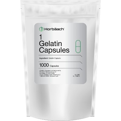 Horbaach Empty Capsules Size 1 | 1000 Gelatin Capsules
