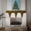 National Tree Company Pre-Lit Artificial Christmas Garland, Green, Glittery Bristle Pine, White Lights, With Pine Cones, Plug In,6 Feet - 2 of 3